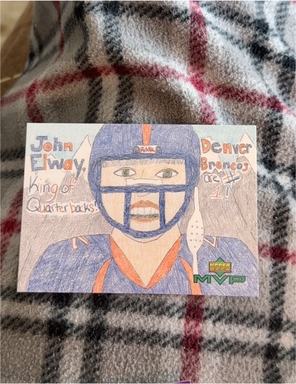1999 Upper Deck MVP #W19 John Elway Draw Your Own Card — front