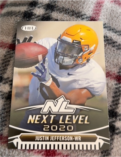 2020 Sage Hit Next Level #95 Justin Jefferson — front