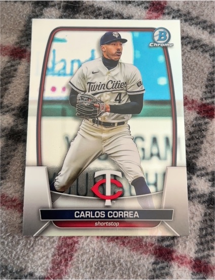 2023 Bowman Chrome #85 Carlos Correa — front