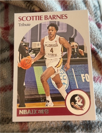2021 Panini Chronicles Draft Picks #57 Scottie Barnes NBA Hoops Tribute — front