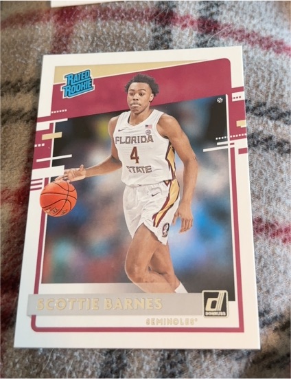 2021-22 Donruss #32 Scottie Barnes Rated Rookie — front