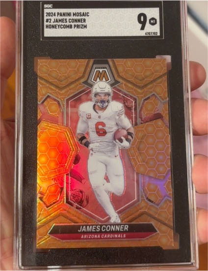 2024 Panini Mosaic #2 James Conner Honeycomb Prizm — front