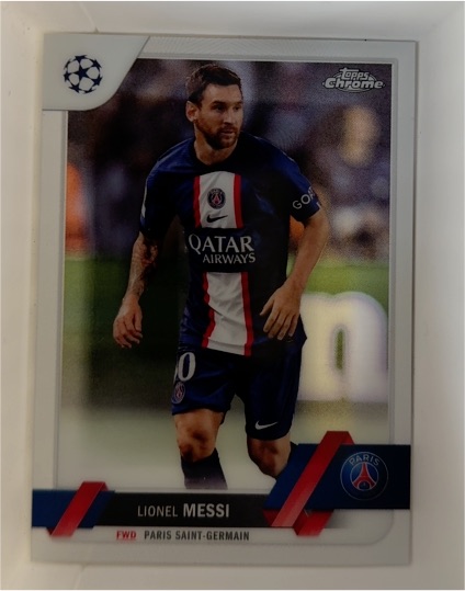 2022 Topps Chrome UEFA Champions League #1 Lionel Messi — front
