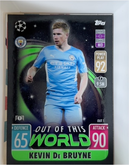 2021-22 Topps Match Attax Extra #OUT1 Kevin De Bruyne — front