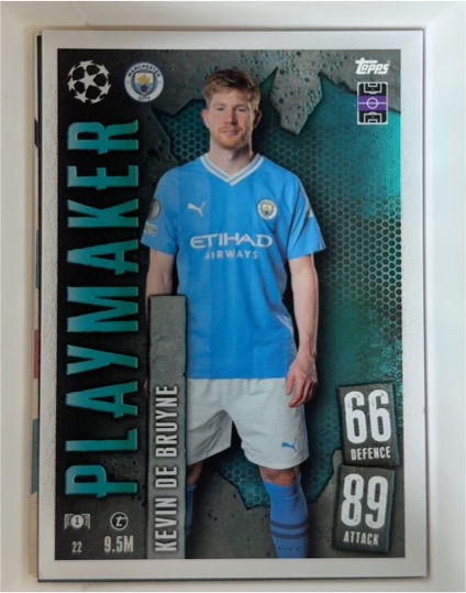 2023-24 Topps Match Attax UEFA Club Competitions #22 Kevin De Bruyne PLAYMAKER — front