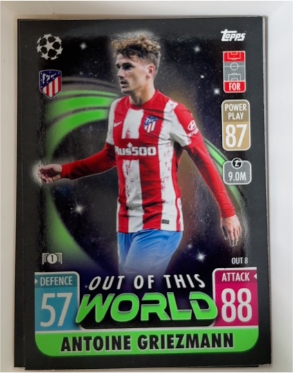 2021-22 Topps Match Attax Out Of This World #OUT8 Antoine Griezmann — front