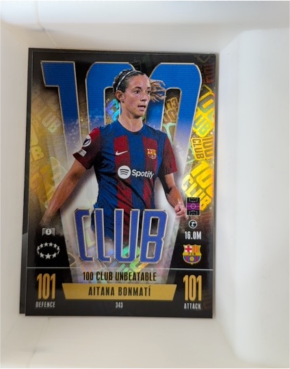 2023 Topps Match Attax 100 Club #343 Aitana Bonmatí — front