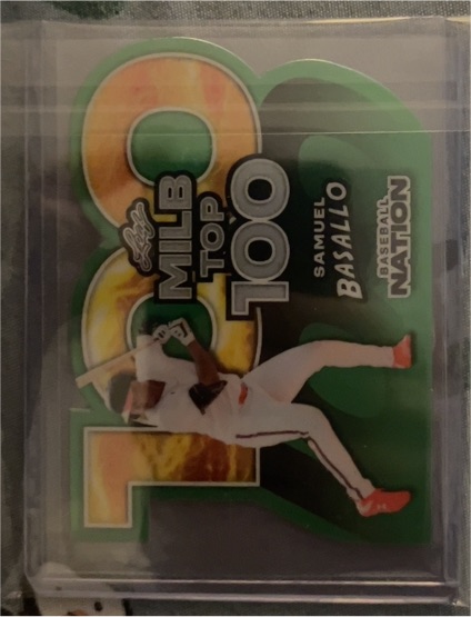 2025 Leaf Baseball Nation Top 100 Die Cut #MB-100 Samuel Basallo — front