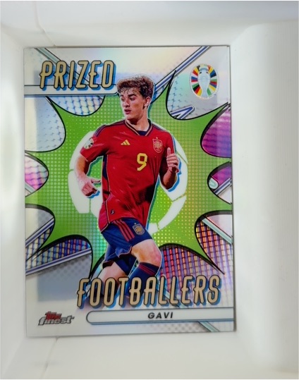 2023 Topps Finest Road to UEFA Euro 2024 Prized Footballers #PF-GA Gavi — front