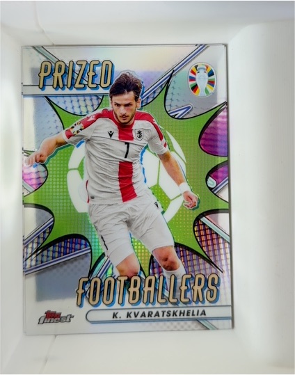 2023 Topps Finest Road to UEFA EURO 2024 Prized Footballers #PF-KV K. Kvaratskhelia — front