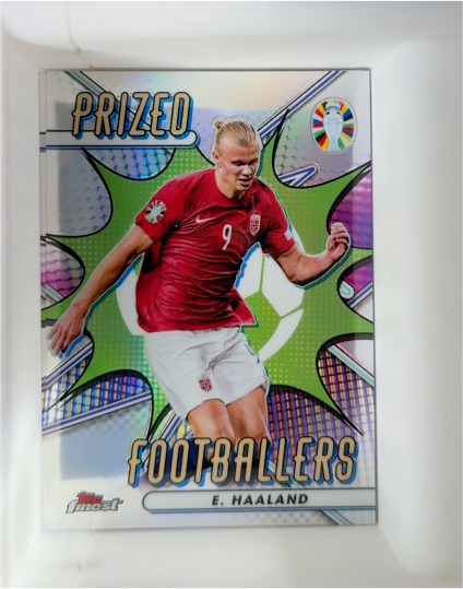 2023 Topps Finest Road to UEFA EURO 2024 Prized Footballers #PF-EH Erling Haaland — front