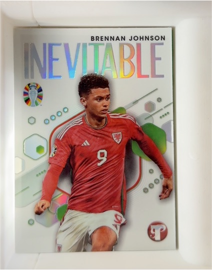 2023 Topps Pristine Road to UEFA Euro 2024 Inevitable #IV-BJ Brennan Johnson — front