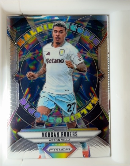 2024-25 Panini Prizm Premier League #14 Morgan Rogers Kaleidoscopic Silver Aston Villa — front