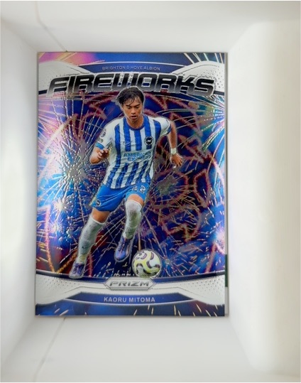 2024-25 Panini Prizm Premier League Fireworks Kaoru Mitoma — front