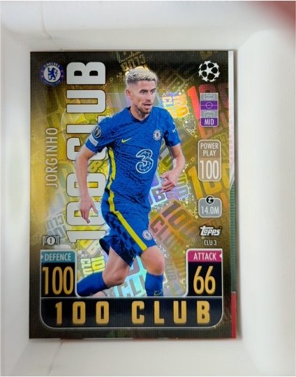 2021-22 Topps Match Attax Extra #CLU3 Jorginho 100 Club — front