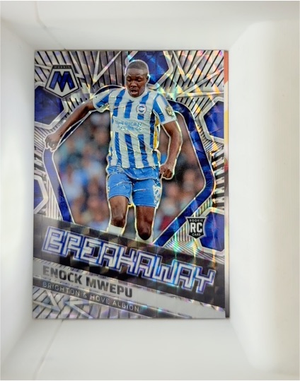 2021-22 Panini Mosaic Premier League #12 Enock Mwepu Breakaway Silver Prizm — front