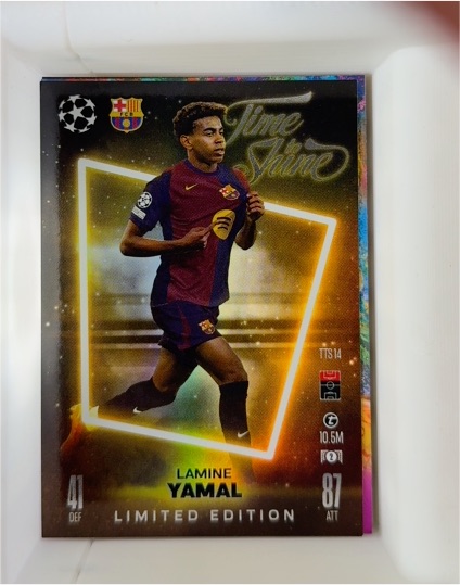 2024-25 Topps Match Attax Time to Shine #TTS 14 Lamine Yamal — front