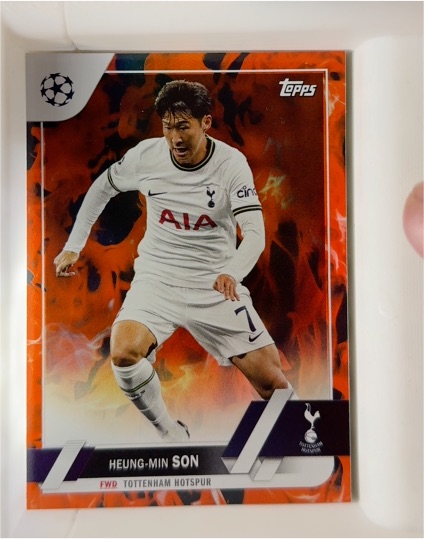 2022-23 Topps UEFA Club Competitions #5 Heung-Min Son Inferno Foil — front