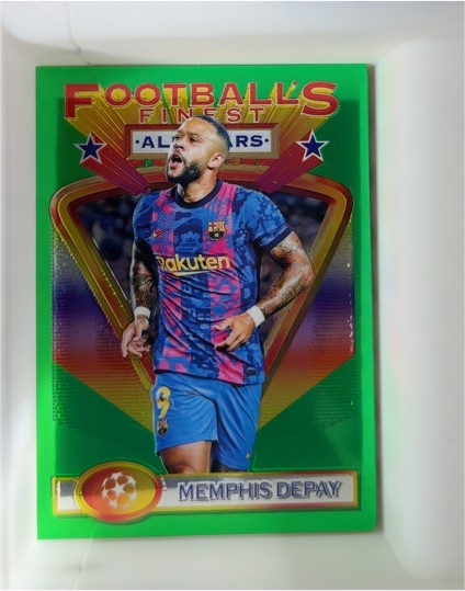 2021-22 Topps Finest Flashbacks UEFA Football's Finest All Stars #191 Memphis Depay — front