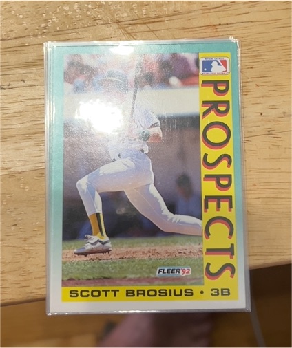 1992 Fleer #671 Scott Brosius — front