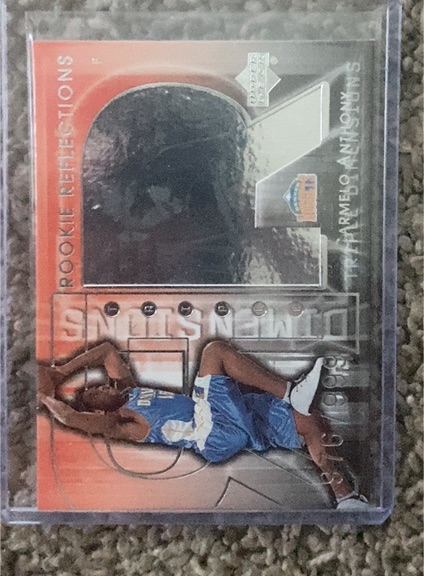 2003-04 Upper Deck Triple Dimensions #130 Carmelo Anthony Rookie Reflections — front
