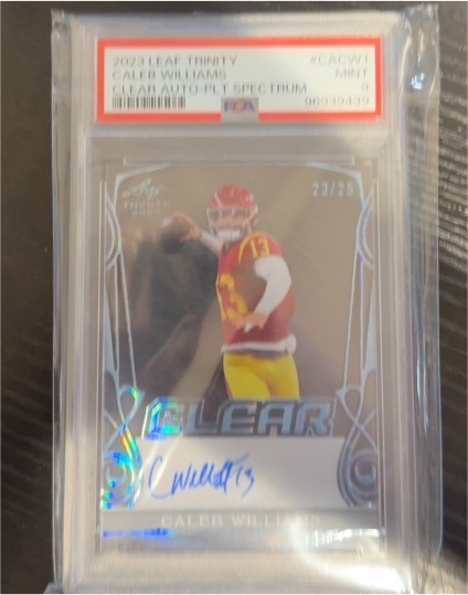 2023 Leaf Trinity #CA-CW1 Caleb Williams — front