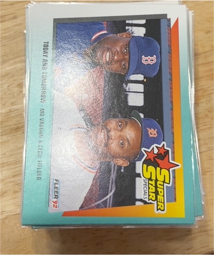 1992 Fleer #705 Mo Vaughn & Cecil Fielder — front