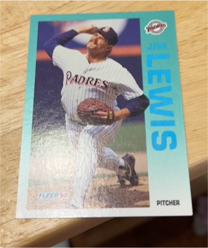 1992 Fleer #612 Jim Lewis — front