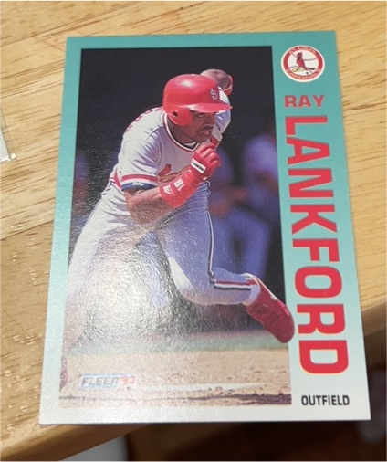 1992 Fleer #583 Ray Lankford — front