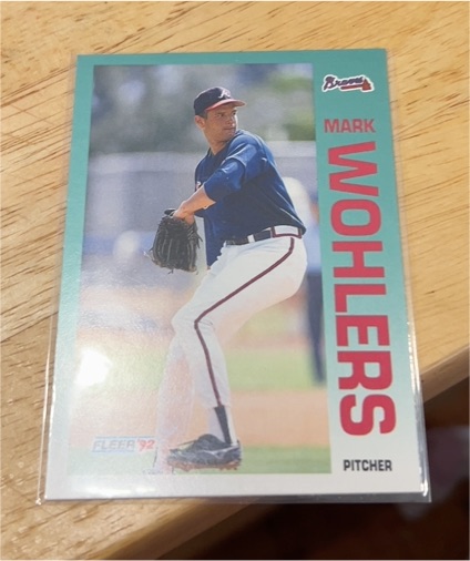 1992 Fleer #374 Mark Wohlers — front