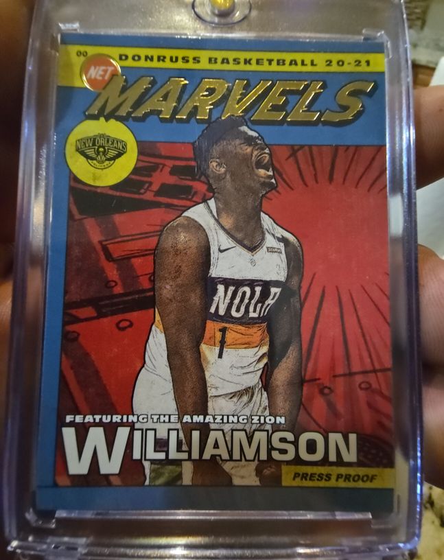 2020-21 Donruss Net Marvels #7 Zion Williamson — front
