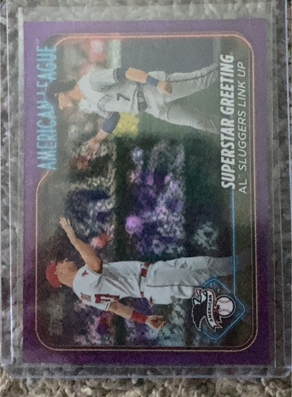 2024 Topps #413 Superstar Greeting Mike Trout / Bobby Witt Jr. — front