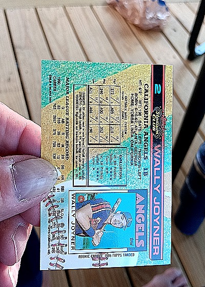 1991 Topps Stadium Club #2 Wally Joyner — back