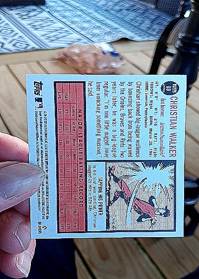 2021 Topps Archives #80 Christian Walker — back