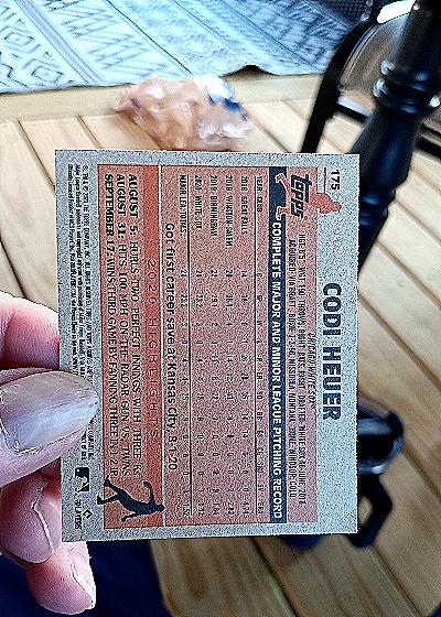 2021 Topps #175 Codi Heuer — back