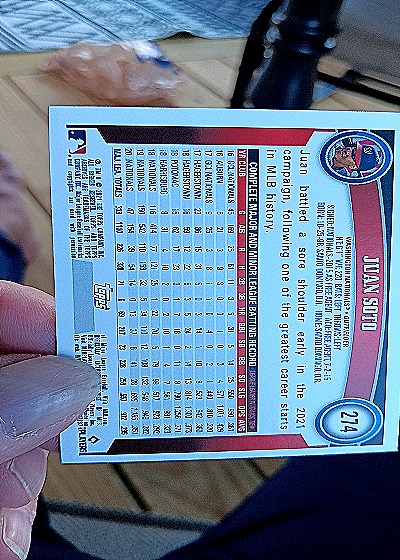 2021 Topps Archives #274 Juan Soto — back