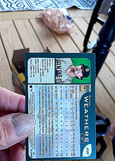 2021 Topps Archives #237 Ryan Weathers — back