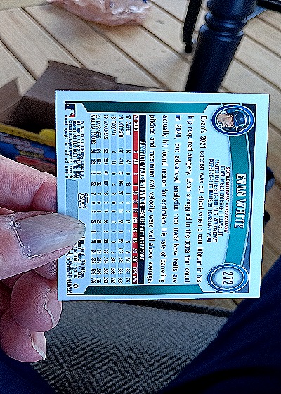 2021 Topps Archives #272 Evan White — back