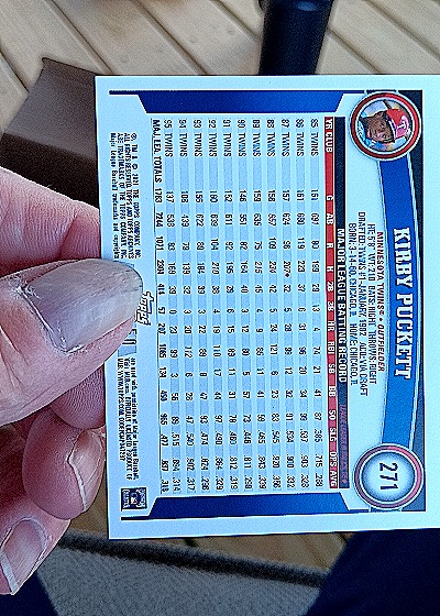 2011 Topps #271 Kirby Puckett — back