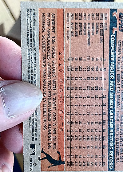 2023 Topps Update #US279 Ed Broxterman — back