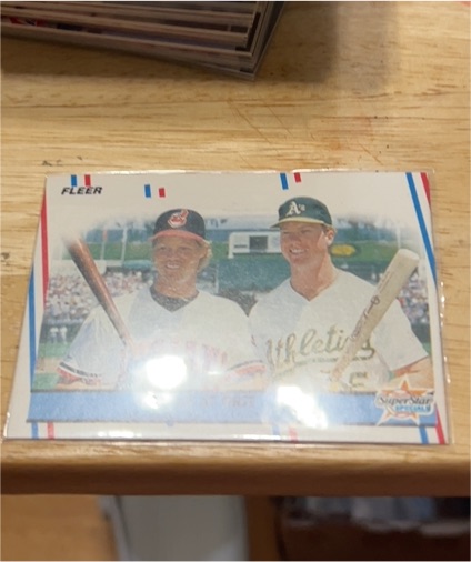 1988 Fleer #633 Mark McGwire / Pat Tabler — front