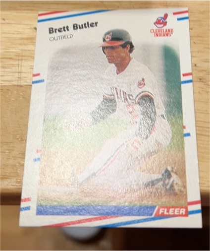 1988 Fleer #414 Brett Butler — front