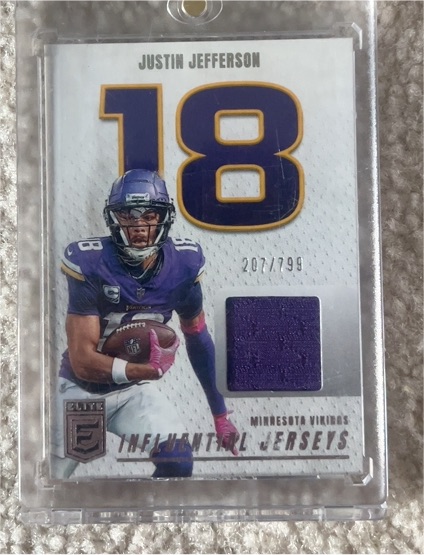 2025 Panini Donruss Elite Influential Jerseys #IJ-JJ Justin Jefferson — front