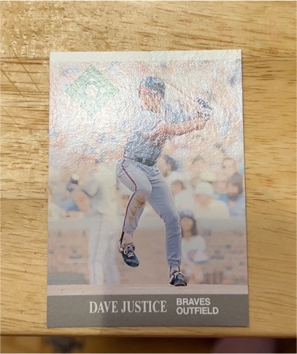 1991 Fleer Ultra #394 Dave Justice — front