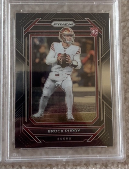 2022 Panini Chronicles Prizm Black #PB-8 Brock Purdy — front