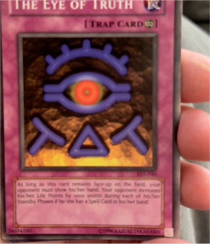 1996 Yu-Gi-Oh! PSV-010 The Eye of Truth — front