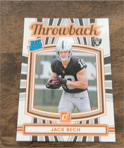 2025 Panini Donruss #47 Rated Rookie Throwback Jack Bech — front