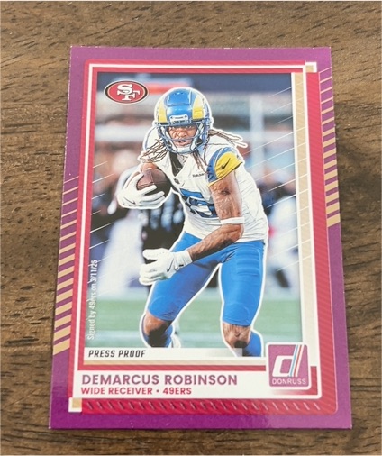 2025 Donruss Purple Press Proof DeMarcus Robinson — front