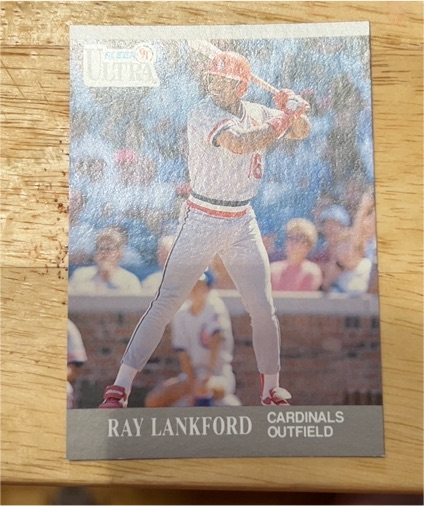 1991 Fleer Ultra #290 Ray Lankford — front