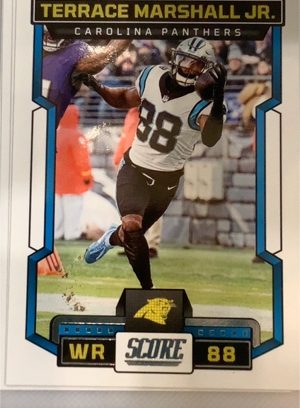 2023 Panini Score #47 Terrace Marshall Jr. Carolina Panthers — front